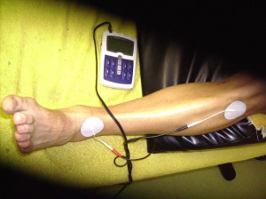 electrostimulation douleur cheville